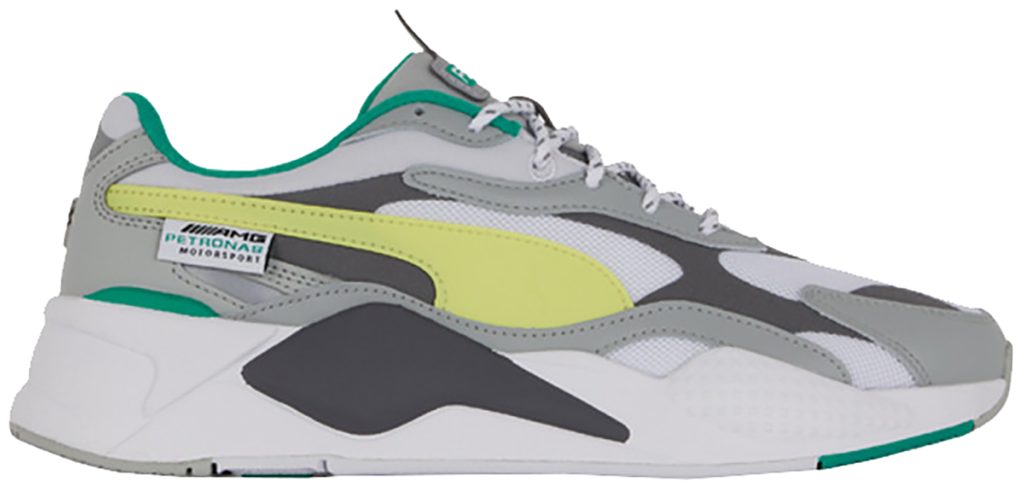 Puma RS-X 3 Mercedes AMG Petronas Silver Mercedes Team Silver/Sunny Lime-White (306499-01)