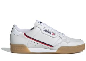 adidas  Continental 80 Crystal White Crystal White/Collegiate Navy/Scarlet (EE5393)