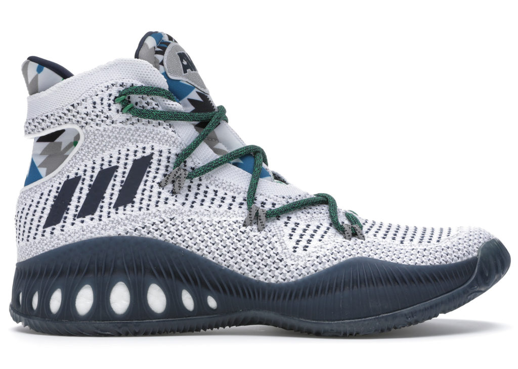 adidas Crazy Explosive Andrew Wiggins Home PE Footwear White/Collegiate Navy/Multi Solid Grey (B42405)