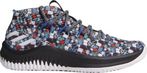adidas Dame 4 Camp Core Black/Hi-Res Blue/Hi-Res Green (F36563)