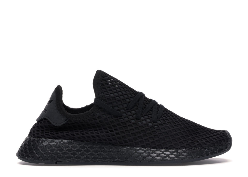 adidas Deerupt Core Black (Youth) Core Black/Core Black/Footwear White (B41877)