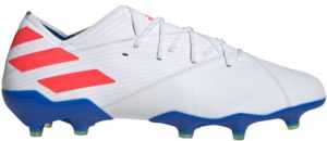 adidas  Nemeziz Messi 19.1 Firm Ground Cleat White Solar Red Football Blue Cloud White/Solar Red/Football Blue (F34402)