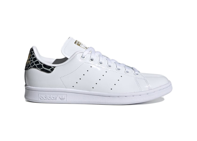 adidas Stan Smith Shiny Snakeskin (W) Cloud White/Core Black/Gold Metallic (FV3422)