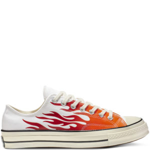 Converse  Chuck Taylor All-Star 70s Ox Archive Print Flames White/Enamel Red-Bold Mandarin (165029C)
