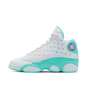 Jordan 13 Retro White Soar Green Pink (GS) White/Soar-Green-Pink (439358-100)