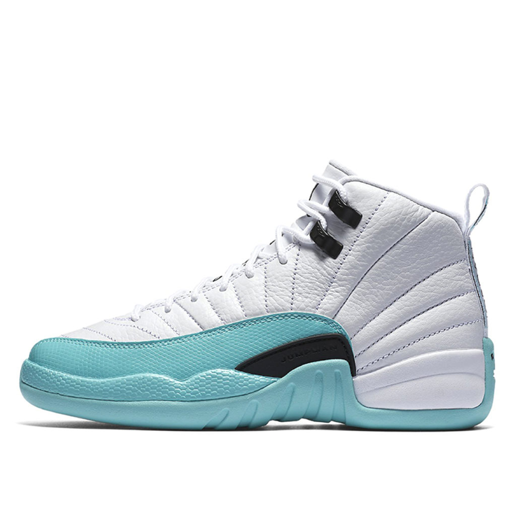 Jordan 12 Retro Light Aqua (GS) White/Black-Light Aqua (510815-100)