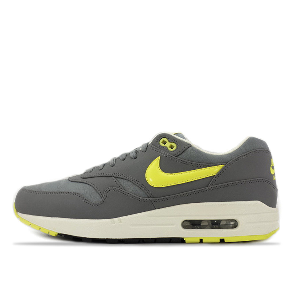 Nike Air Max 1 Cool Grey Sonic Yellow Cool Grey/Sonic Yellow-Black-Sail (512033-070)