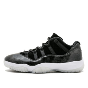 Jordan 11 Retro Low Barons Black/Metallic Silver-White (528895-010)