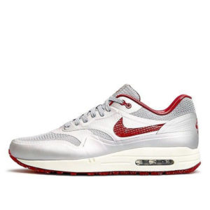 Nike Air Max 1 Hyperfuse Night Track Metallic Silver/Deep Red-Sail (633087-006)