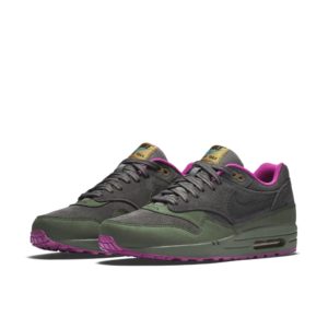 Nike Air Max 1 Pewter Carbon Dark Pewter/Black-Carbon Green-Fuchsia Flash (654466-008)