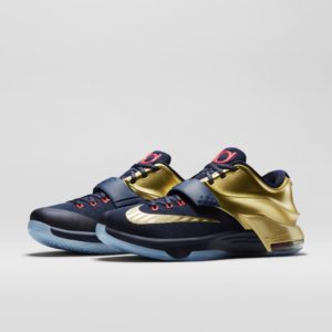 Nike KD 7 Gold Medal Midnight Navy/Metallic Gold-Bright Crimson (706858-476)
