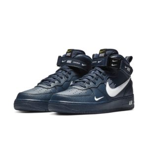 Nike Air Force 1 Mid Utility Obsidian Obsidian/White-Black-Tour Yellow (804609-403)