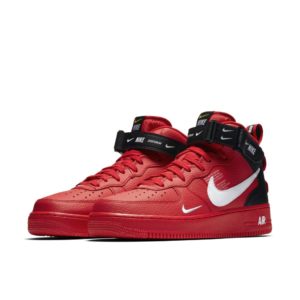 Nike  Air Force 1 Mid Utility University Red University Red/White-Black-Tour Yellow (804609-605)