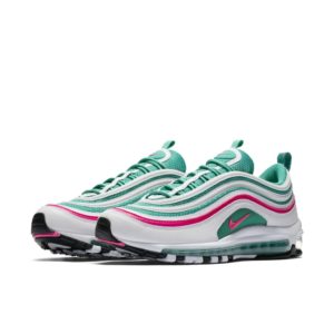 Nike Air Max 97 South Beach White/Pink Blast-Kinetic Green-Black (921826-102)