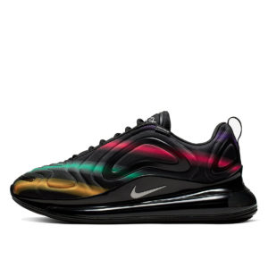 Nike Air Max 720 Black Neon Streaks Black/Metallic Silver-University Gold-Flash Crimson-Kinetic Green-Psychic Purple (AO2924-023)