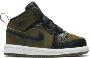 Jordan 1 Mid Olive Canvas (TD) Olive Canvas/Black-White (640735-301)