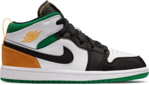 Jordan 1 Mid SE White Laser Orange Lucky Green (PS) White/Laser Orange-Black-Lucky Green (BQ6932-101)