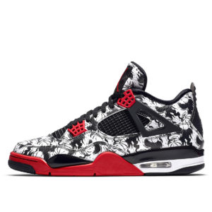Jordan 4 Retro Tattoo (2018) Black/Fire Red-Black-White (BQ0897-006)