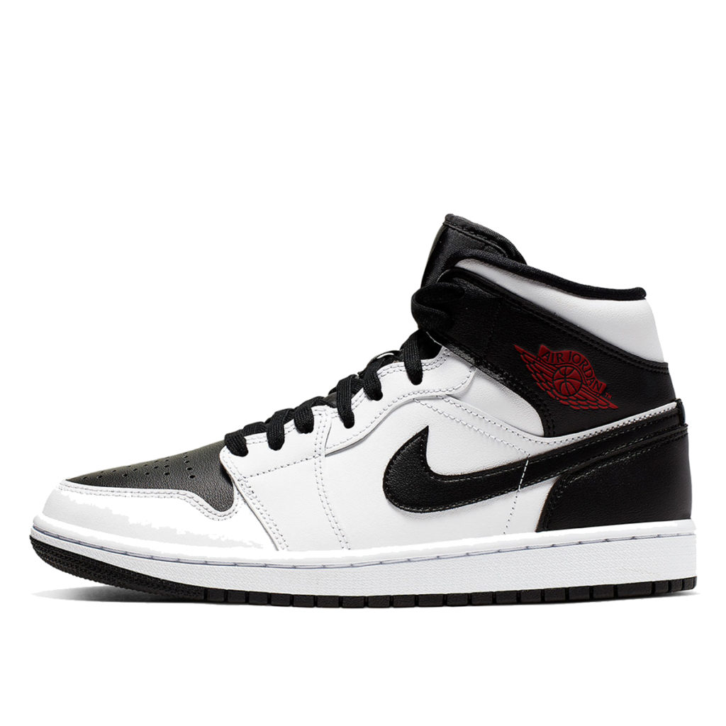 Jordan 1 Mid Reverse Black Toe (W) White/Gym Red-Black (BQ6472-101)
