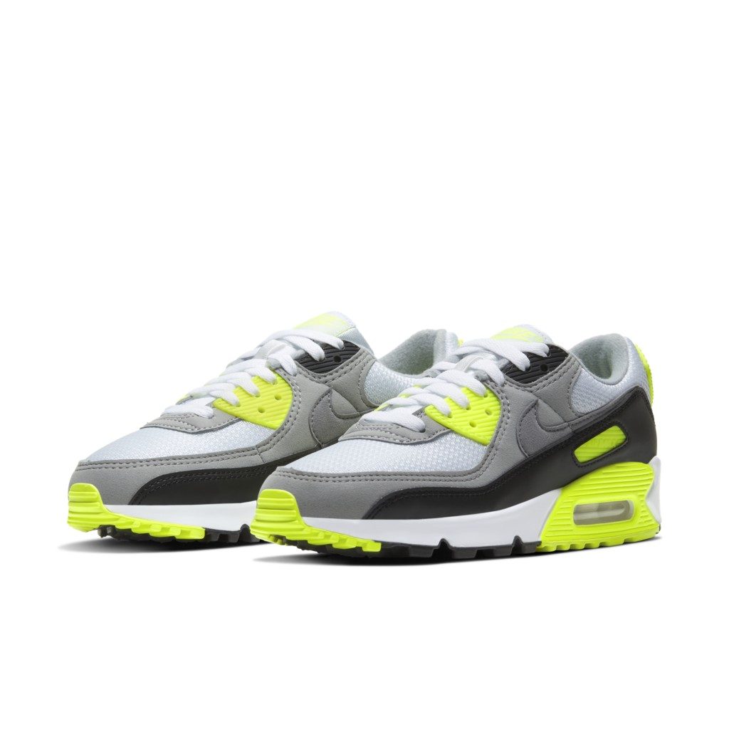 Nike Air Max 90 Recraft Volt (W) White/Particle Grey-Black-Volt (CD0490-101)