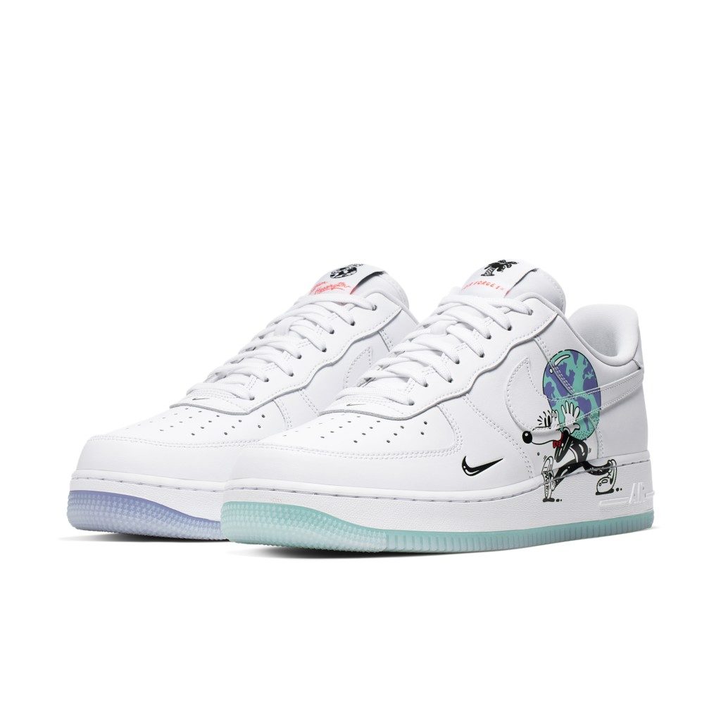 Nike Air Force 1 Flyleather Steve Harrington Earth Day (2019) White/White-White (CI5545-100)
