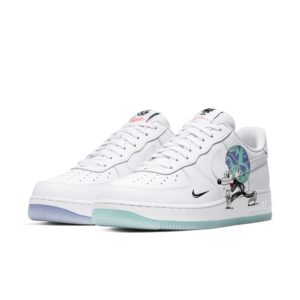 Nike Air Force 1 Flyleather Steve Harrington Earth Day (2019) White/White-White (CI5545-100)