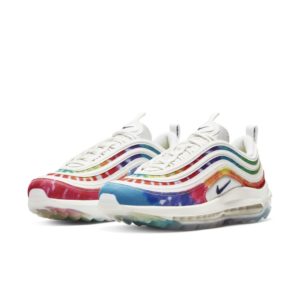 Nike  Air Max 97 Golf Tie Dye Summit White/Lemon Venom-Indigo Fog-Deep Royal Blue (CK1219-100)