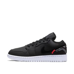 Jordan 1 Low PSG Paris Saint-Germain (GS) Black/Infrared 23-White (CN1077-001)