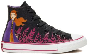 Converse  Chuck Taylor All-Star Hi Frozen 2 Anna (PS) Black/Cherries Jubilee-White (667355F)