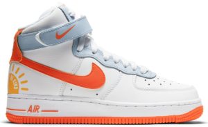 Nike Air Force 1 High Kindness Day 2020 (GS) White/Light Armory Blue Heather-Laser Orange-Electro Orange (DC2198-100)