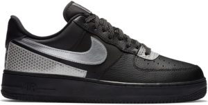 Nike Air Force 1 Low 3M Black Black/Black-Metallic Silver (CT2299-001)