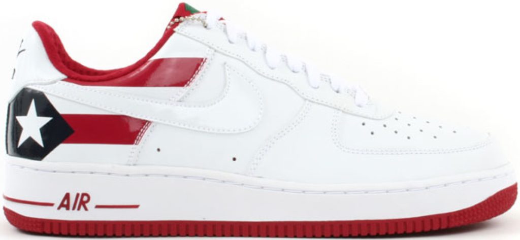 Nike Air Force 1 Low Puerto Rico 7 (2006) White/White-Obsidian-Varsity Red (309096-113)
