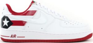 Nike Air Force 1 Low Puerto Rico 7 (2006) White/White-Obsidian-Varsity Red (309096-113)