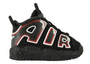 Nike Air More Uptempo 96 Spray Paint (TD) Black/White/Laser Crimson (CK0825-010)