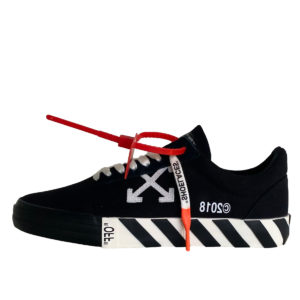 Off-White Womens Vulc Low Top Sneakers Black (Updated Stripes) (OWIA146R198000161000)
