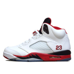 Air Jordan Nike AJ 5 V Retro Fire Red Black Tongue (2013) (136027-120)