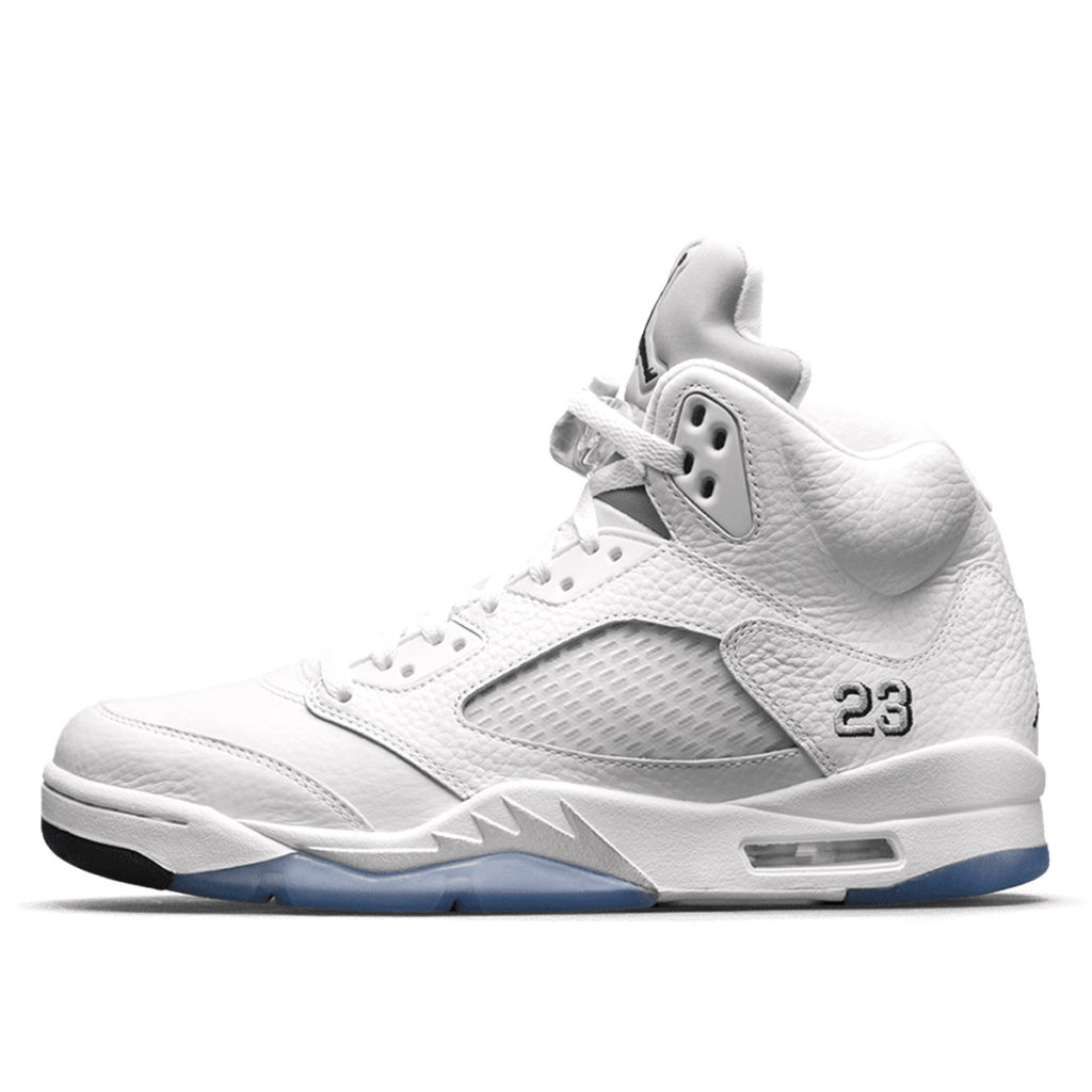 Jordan 5 Retro Metallic White (2015) White/Metallic Silver-Black (136027-130)