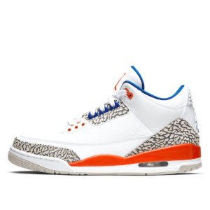 Jordan  3 Retro Knicks White/Old Royal-University Orange-Tech Grey (136064-148)