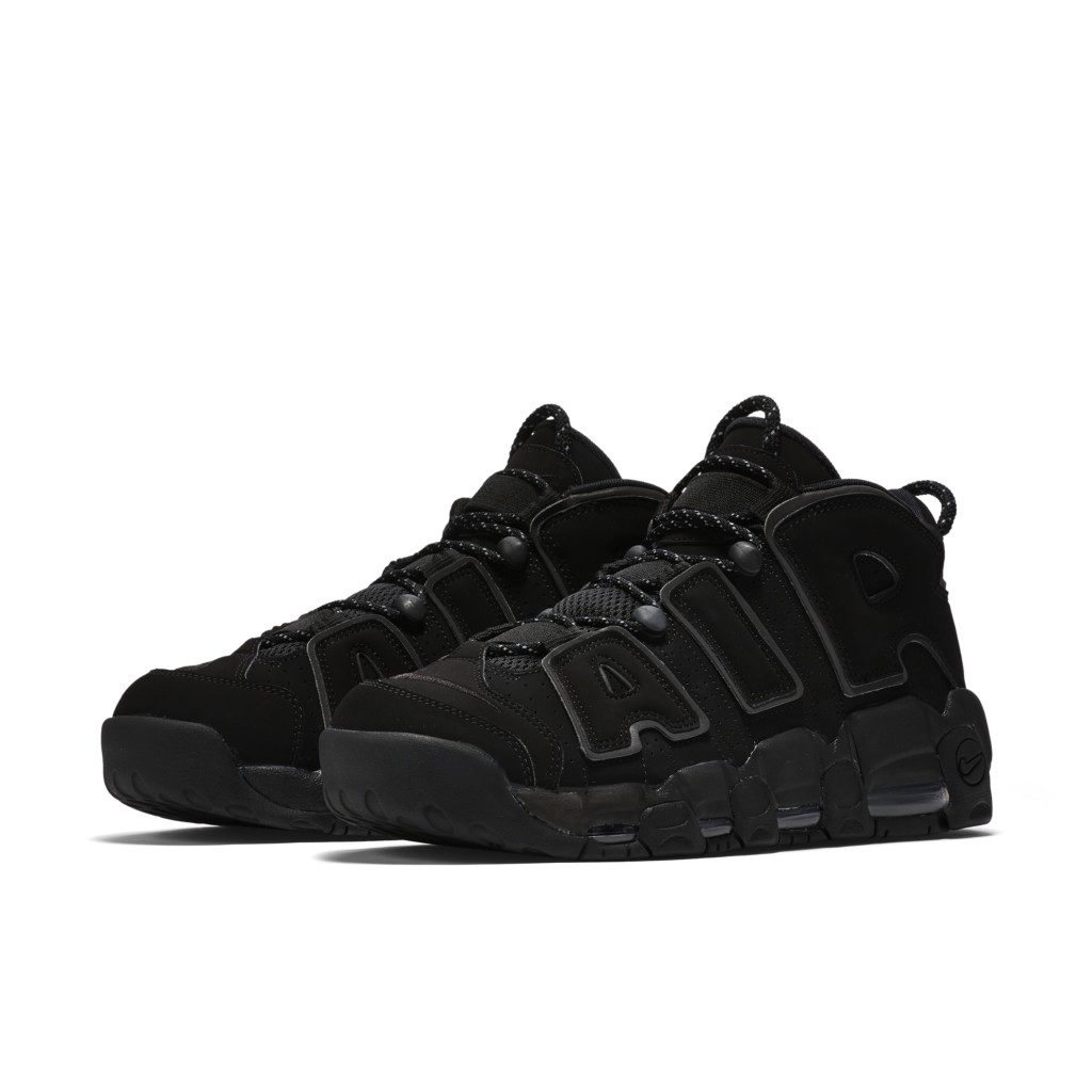 Nike Air More Uptempo Black Reflective (2018) Black/Black-Black (414962-004)