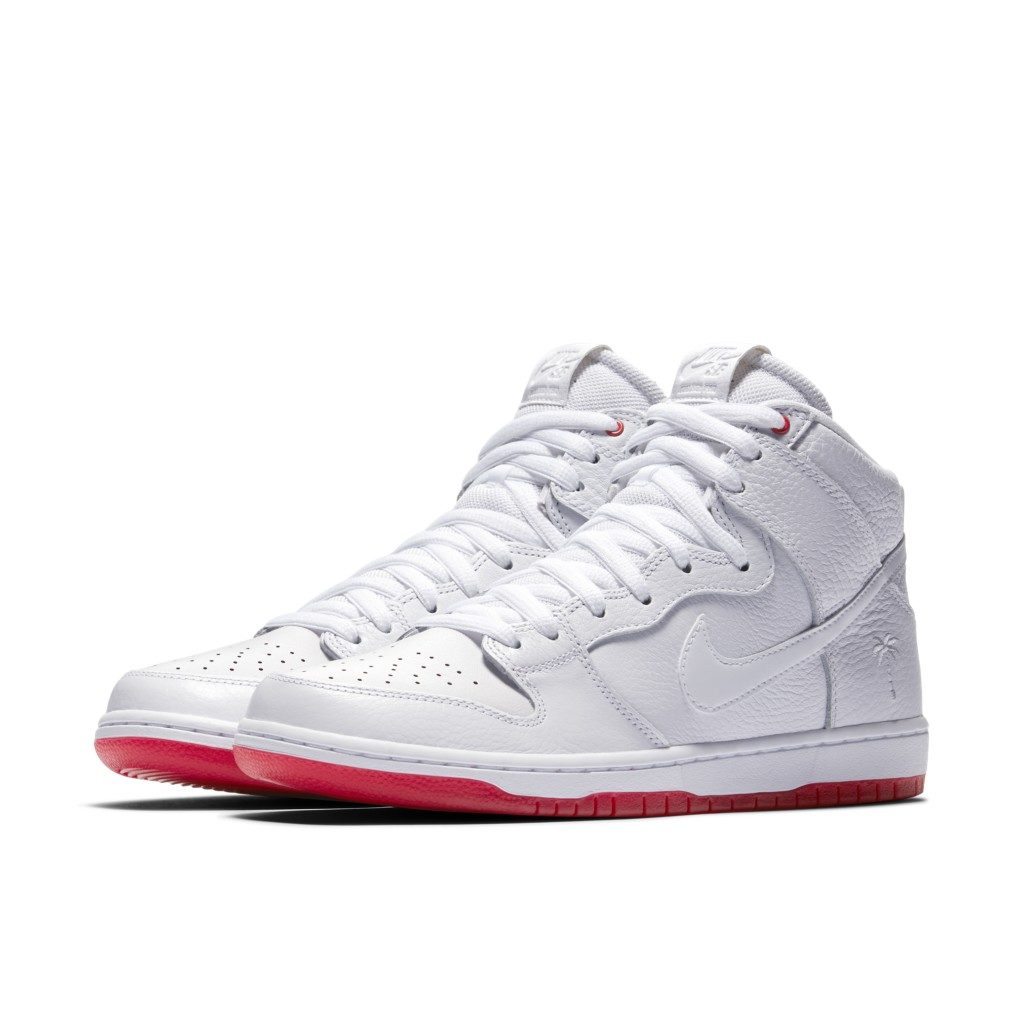 Nike SB Dunk High Kevin Bradley White/White-University Red (AH9613-116)