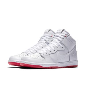Nike SB Dunk High Kevin Bradley White/White-University Red (AH9613-116)
