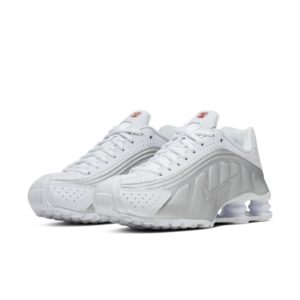 Nike  Shox R4 White Metallic (W) White/White-Metallic Silver-Max Orange (AR3565-101)