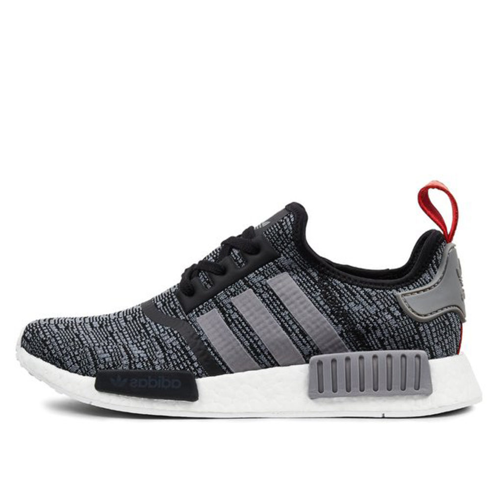 adidas NMD R1 Glitch Core Black Camo Core Black/Grey/Red (BB2884)