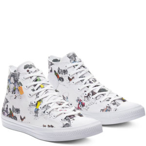 Converse  Chuck Taylor All-Star Hi Union White White/Multi-White (169115C)