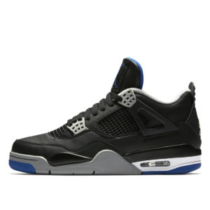 Jordan 4 Retro Motorsports Alternate Black/Game Royal-Matte Silver-White (308497-006)