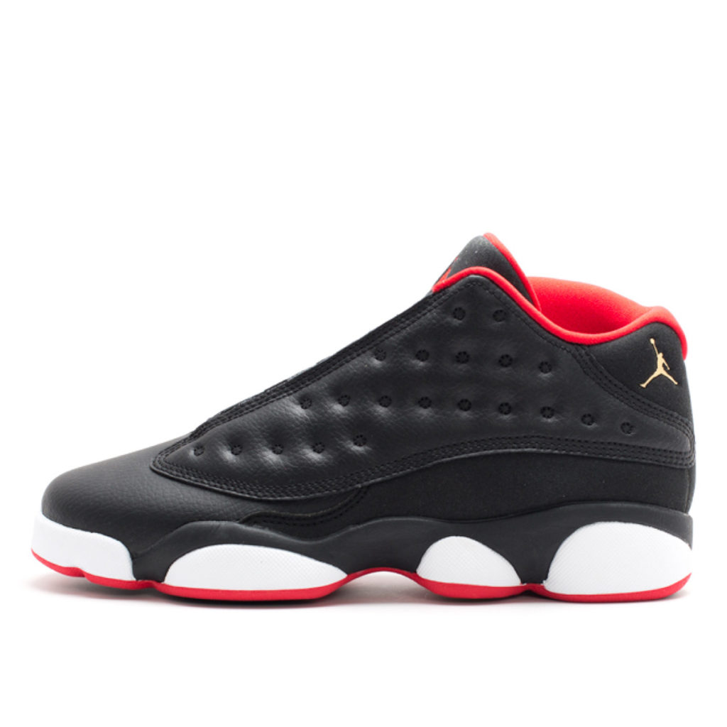 Jordan 13 Retro Low Bred Black/Metallic Gold-University Red-White (310810-027)