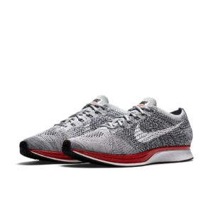 Nike  Flyknit Racer No Parking Wolf Grey/Team Red-White (526628-013)