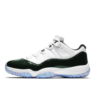 Jordan 11 Retro Low Iridescent White/Black-Emerald Rise (528895-145)