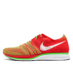 Nike Flyknit Trainer+ University Red Electric Green University Red/Electric Green-White (532984-631)