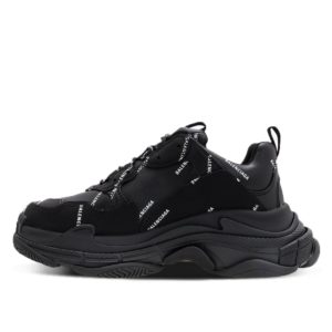 Balenciaga  Triple S Allover Logo Black Black (536737 W2FA1 1090)